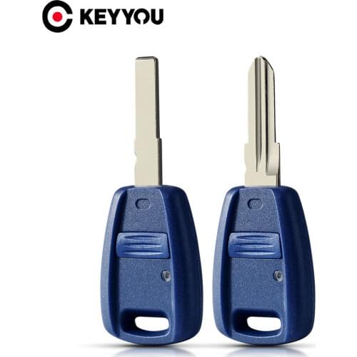 KEYYOU Car Styling Remote Key Shell Case Cover 1 Button For Fiat Punto Doblo Bravo Transponder Auto Key Shell SIP22 GT15R Blade