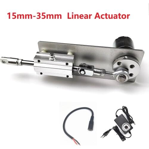 DC 12V Medium Linear Actuator Reciprocating Telescopic Motor 15 / 20 / 25 / 30mm Stroke Aluminum Alloy Diy Electric Toy