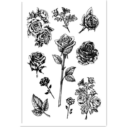 Hot sale flower expectation Transparent Clear Stamps / Silicone Seals Roller Stamp for DIY scrapbooking photo album/Card Making