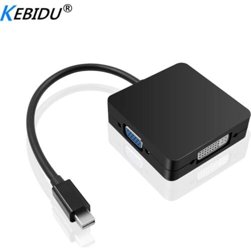 3 In 1 Mini Displayport DP Thunderbolt To VGA DVI HDMI-compatible Converter Cable For IMac Mac Mini Pro Air Book TO Monitor