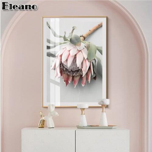 Canvas Painting Abstract Decor Protea King Flowers Nordic Wall Art Gallery Pictures Modern Art Poster Print Pictures for Bedroom