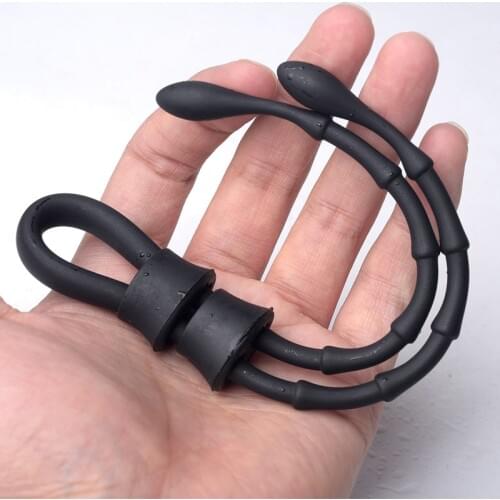 Soft Silicone Penis Ring Sex Toys For Man Adjustable Masturbation Scrotum Double Bondage Silicone Rope Delay Couple Flirt