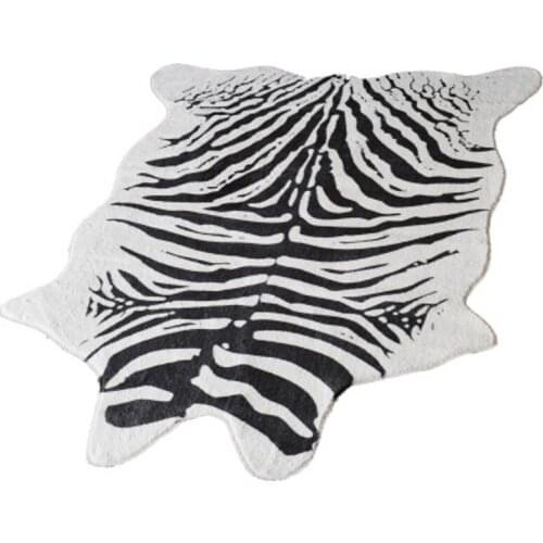 Zebra Carpet Nordic American Cowhide Rug Personality Black And White Living Room Bedroom Sofa Coffee Table Decorative Mat