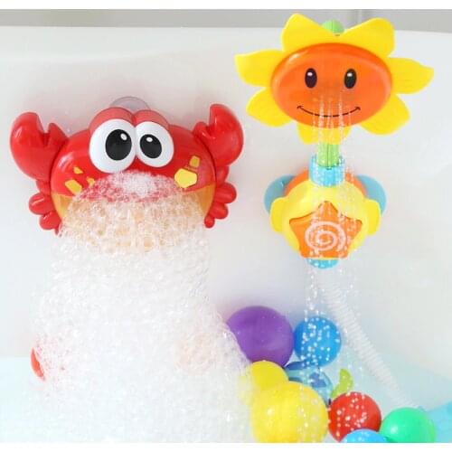 Bubble Machine Crabs Frog Music Kids Bath Toy Bathtub Soap Automatic Bubble Maker Baby Bathroom Toy for Children