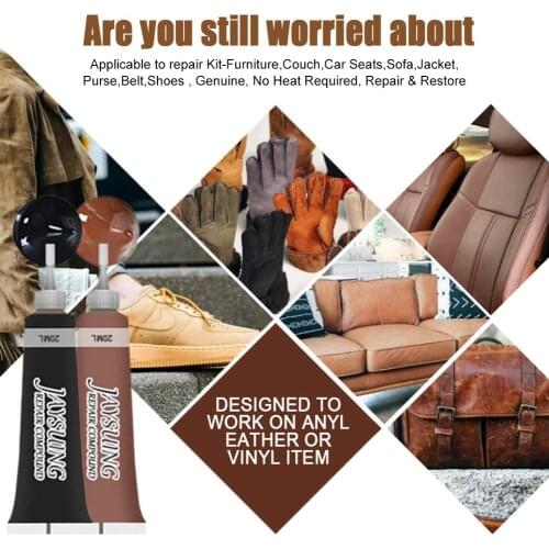 Leather Repair Kit Durable Professional Vinyl Repair Restore Cream Set For Furniture Car Seats Shoes Auto Interior Styling Tools