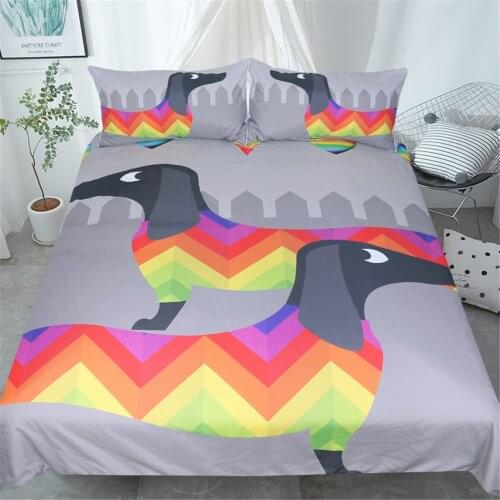 Bedding Sets 3d Digital Printing Colorful DogTwin Full Double Single King Size Duvet Quilt Cover Set Bed Linens Pillowcases