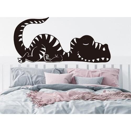 Rawr Sleep T-Rex Dinosaur Animal Wall Sticker Baby Nursery Kids Room Jurassic World Park Wall Decal Bedroom Vinyl Decor