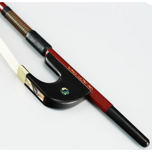 310BG 4/4 Size German BASS BOW Brazilwood Stick Ebony Frog with Nickel Silver Natural Horsehair Bass Bass Parts Accessories