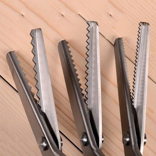 Sewing Cut 23.5cm Zig Zag Dressmaking Tailor Leather Handicraft Fabric Shear Pinking Scissor Textile DENIM DIY Upholstery Tool s