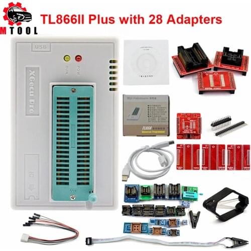 2020 Newest Original V9.16 TL866II Plus Universal Programmer+Full Adapters+SOP8 IC Clip High speed Flash EPROM Programmer