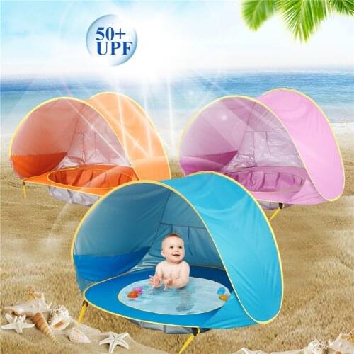 3 Colors Baby Pool Balls Beach Tent Pop Up Sun Shelter Waterproof Kids Toys Tents UV-Protecting for Bebe Playground Sunshade