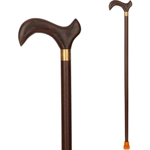 Rosewood chicken wing wood products for the aged western style solid wood stick hand crutches old stick fighting lettering