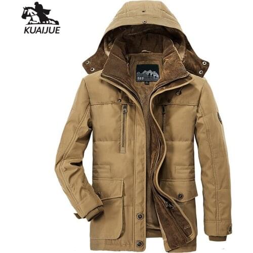Winter parka men Jacket middle aged jackets Mens coat Plus velvet thickening warm Cotton coats mens casual hooded jackets 17023