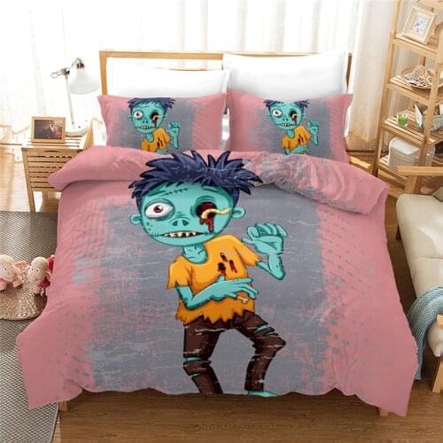 Skull Zombie Duvet Cover Pillow Case Queen size Comfort Bedding Set King size 3D bed set Home Textiles Bed Linen