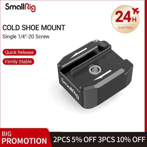SmallRig Rotatable Cold Shoe Mount Adapter (Single 1/4"-20 Screw) DSLR Camera Rig for Monitor Holder Microphone DIY Options 2935