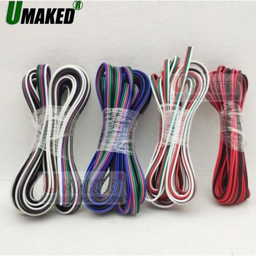 2/3/4/5pins tinned copper wire,extension cable wire, 22AWG LED strip electronic wire cable, DIY connect, Free shipping