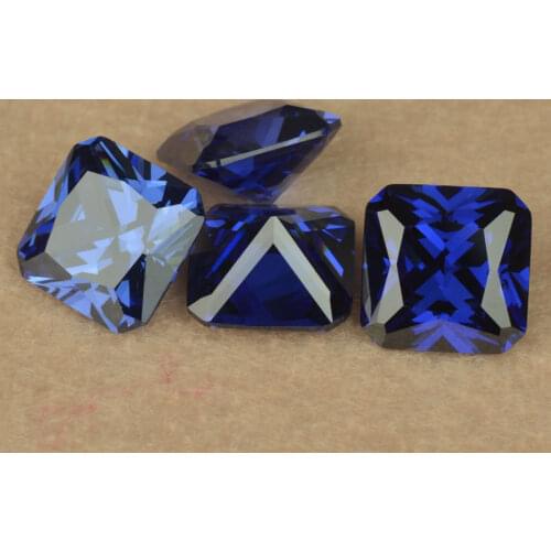 Sale 3*3~12*12mm 5A Dark Tanzanit-e Blue Color Gem Square Octangle Shape Cut Loose Synthetic Cubic Zirconia CZ Stone For Jewelry
