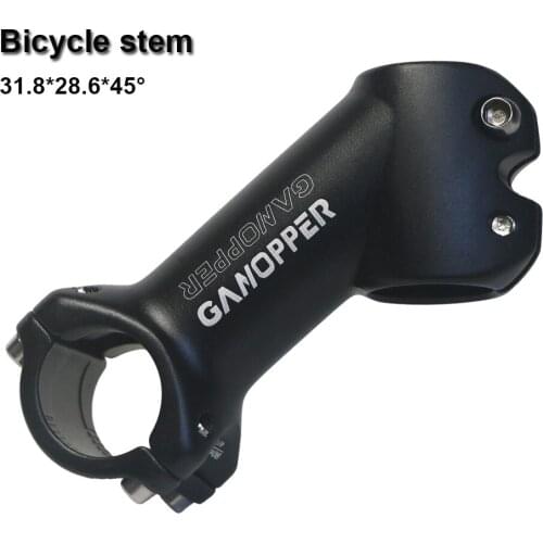 GANOPPER 45 Degree Bicycle Handlebar Stem Riser 31.8mm XC AM Mountain Road Bike Tiltable Stem Tube 90mm Cycling Headset parts