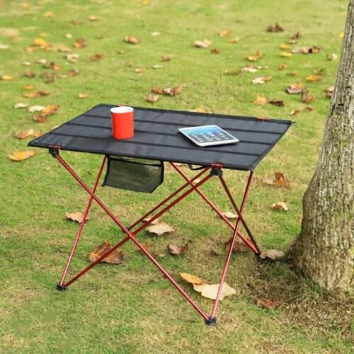 Camping Equipment Outdoor Portable Foldable Folding Fishing Table Desk Travel Picnic Aluminium Alloy Ultralight 1.15kg