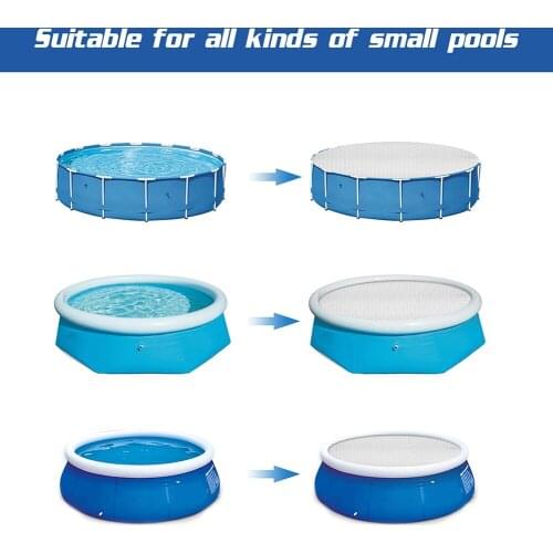Waterproof Round Pool Solar Cover Protector Summer Thickened Tarpaulin Swimming Pool Heat Insulation Film Cover Garden