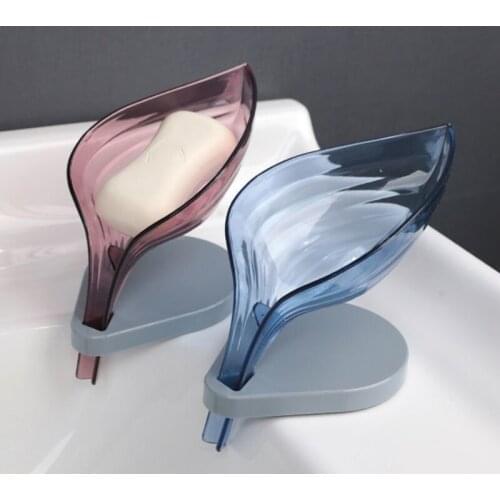 Leaf Shape Soap Box -Self Draining Soap Holder - Leafology Decorative Drainage S K0AB