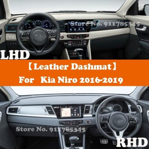 Suede Leather Dashmat Accessories Car-Styling Dashboard Covers Pad Dash Mat Sunshade For Kia Niro 2016 2017 2018 2019 LHD RHD