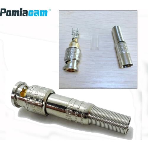 B-W1 100Pcs/lot BNC Male Connector RG-59 for Coaxical Cable CCTV Camera BNC connector