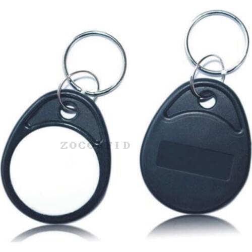 10pcs ABS Material black&white 4# TK4100 125KHZ RFID Key chain tags/access control system card