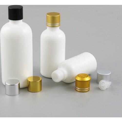 10x 30ml 50ml 100ml Essential Oil Portable White Jade Bottles With Aluminum Cap For Liquid Reagent Pipette Bottle Travel Vials