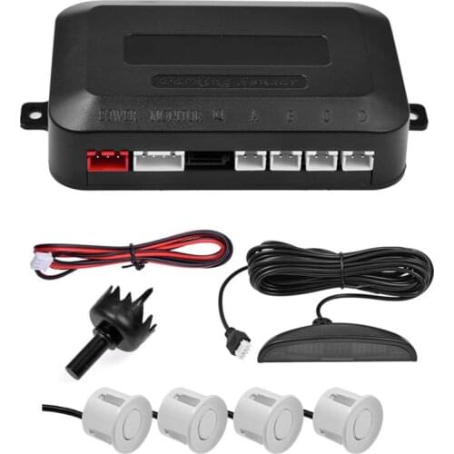 12V 4 Sensors Buzzer Car Parking Sensor Kit Sensors Buzzer Reverse Backup Radar Sound Alert System LED Heartbeat Display
