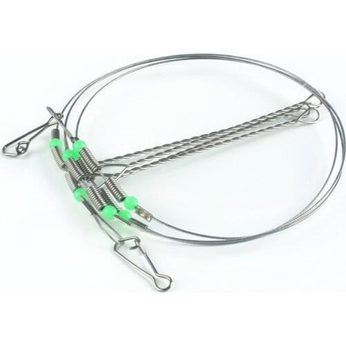 2/3/4/5pcs Stainless Steel Fishing Rigs Wire Leader Anti-Winding Hooks Balance Bracket Fishing Tackle Accessories