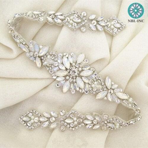 30pcs) Wholesale wedding dress belt rhinestone applique bridal beaded crystal applique iron on for wedding dresses WDD0919