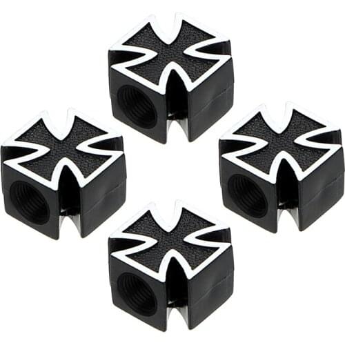 4pcs Car Tire Air interface Cap Cover Car Wheel Tyre Stem Air Cap Cross-Style For Bicycle Motorcycle Car
