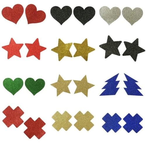 5 pairs/lot Sexy women disposable adhesive nipples covers ultra-thin breathable glitter seamless invisible sticker Chest Petals