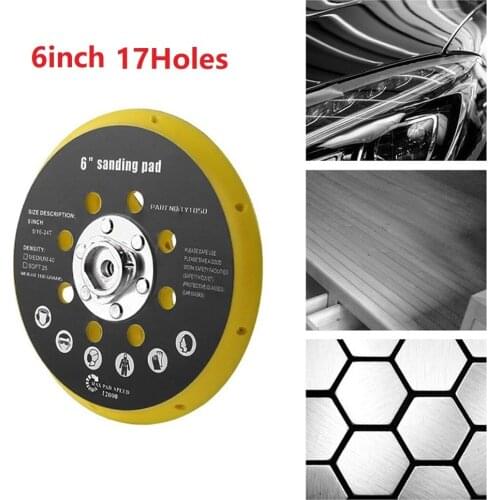 6 Inch 17 Holes Sander Backing Pad Hook&Loop Sanding Compatible With Festool RO1 For BO6030 BO6040 Tools Accessories