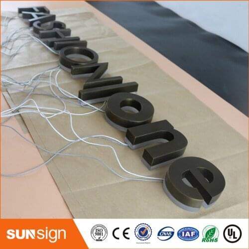 Archaize stainless steel 3d backlit logo sign led lighted acrylic letter sign