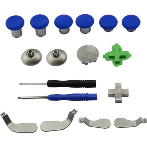 Bevigac 18PCS Replacement Parts with Thumbsticks Screwdrivers Paddles D-Pads Bases Case for Xbox One Elite PS4 Switch Controller