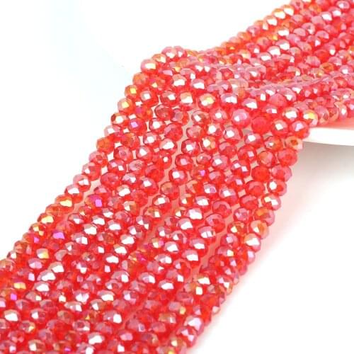Mixed Colors 3mm 145pcs Rondelle Austria Faceted Crystal Glass Beads Loose Spacer Round Beads for Jewelry Making