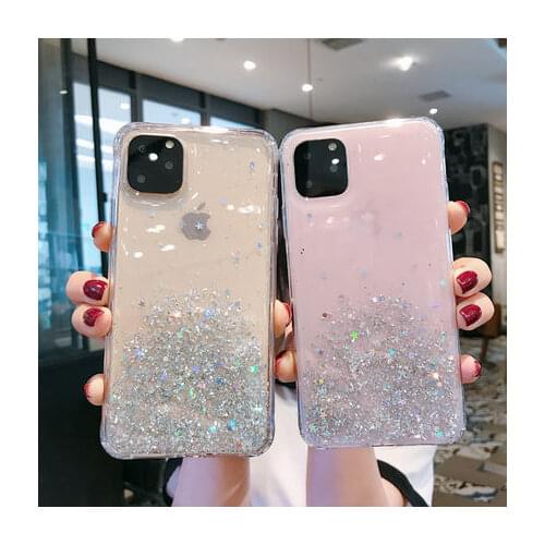 For Apple iphone 11 Case Case Soft Silicone Bling Glitter Transparent protective back cover for iPhone 11 Pro Max iphone11 11pro
