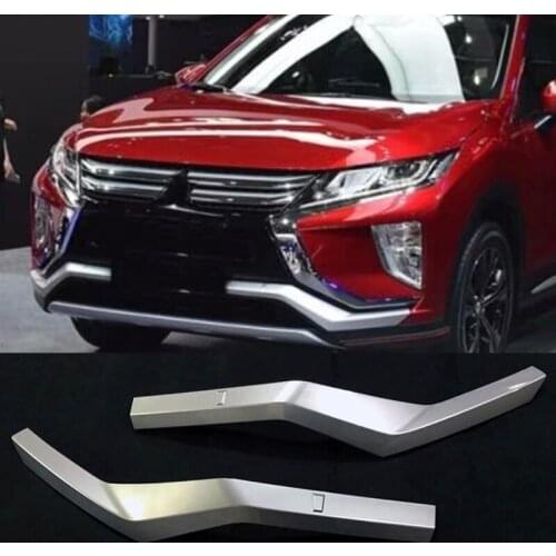 Car Accessorie ABS Matte Front Lower Bumper Grille Bottom Cover Protector Strip Trim For Mitsubishi Eclipse Cross 2017 2018 2019
