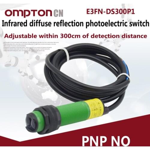 Photoelectric Sensors E3FN-DS300P1 PNP NO Infrared diffuse reflection photoelectric switch Output current 300mA max