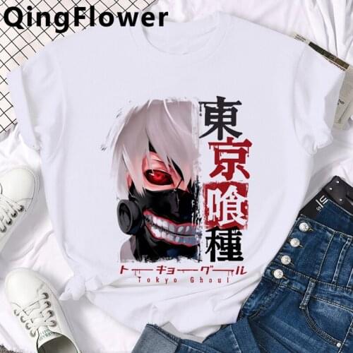 Anime Tokyo Ghoul Manga Kaneki Ken clothes male tumblr white t shirt aesthetic harajuku tshirt clothes graphic tees women