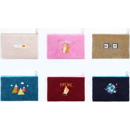 Women Coin Purse Corduroy Canvas Zipper Money Bag Ladies' Fashion Mobile Phone Cellphone Cases Female Long Wallet Clutch Bags