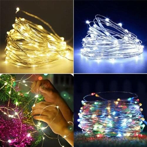2M-10M Multi-colored LED Battery Micro Rice Wire Copper Fairy String Lights for Indoor Outdoor Wedding Christmas Decoration