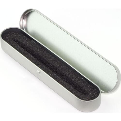 Mini Single Pen Metal Storage Box Silver Blank DIY Gift Case