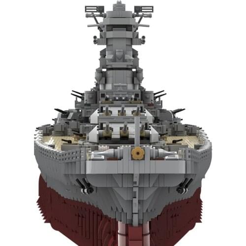 MOC KMS Bismarck Boat Bricks Legendary Yamato Toy 1:200 Military Warship Navy Army Building Blocks Construction Boy Toys Gift