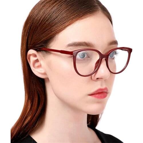 Red Spectacles Round Glasses Transparent Clear Lens Womens Fashion Brand Designer Eyeglasses Optical Glasses Frame Female