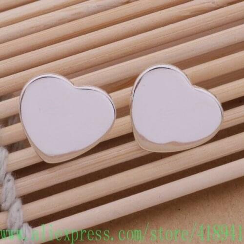 Silver Plated earrings , Silver Plated fashion jewelry , Heart plate /ebuamtba bcwajuda AE162