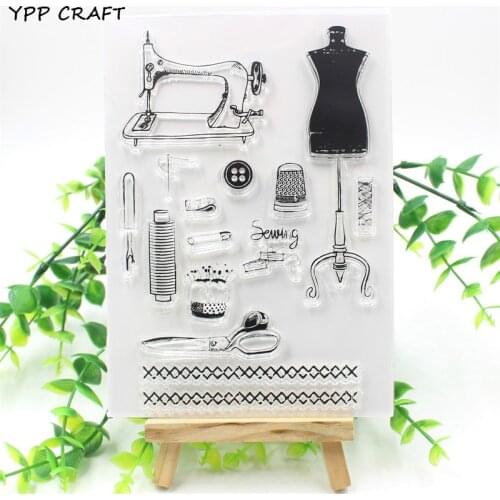 YPP CRAFT Sewing Machine Transparent Clear Silicone Stamp/Seal for DIY scrapbooking/photo album Decorative clear stamp 931