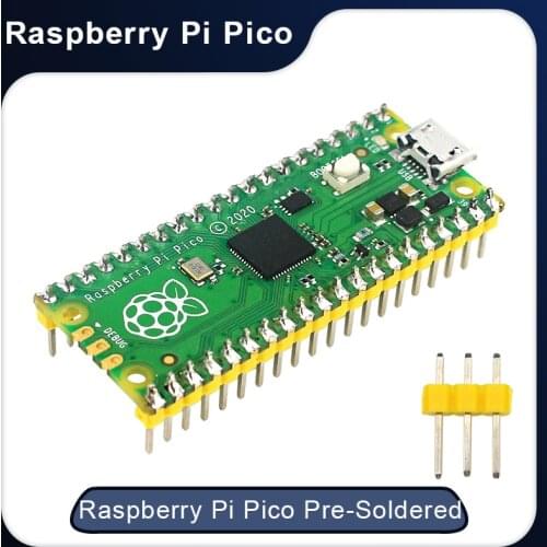 Raspberry Pi Pico Pre-Soldered Dual-core Cortex M0+ Processor Microcontroller Flexible Digital Interfaces RP2040 Chip for Pico